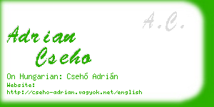 adrian cseho business card